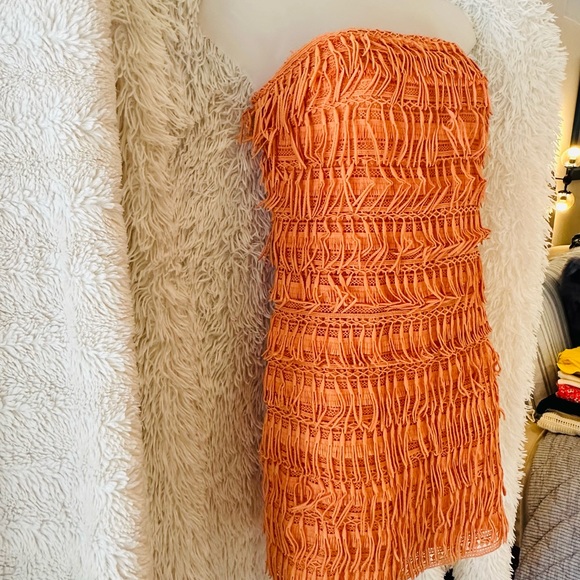 “ let me be fringed” 🍊tubed mini dress for Anthropologie - Picture 10 of 13
